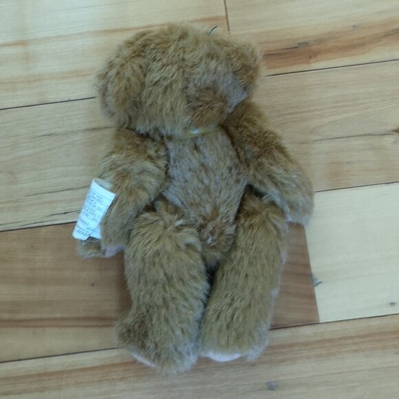 VINTAGE Teddy Bear with Ribbon Plush Stuffed Animal - Picture 3 of 3